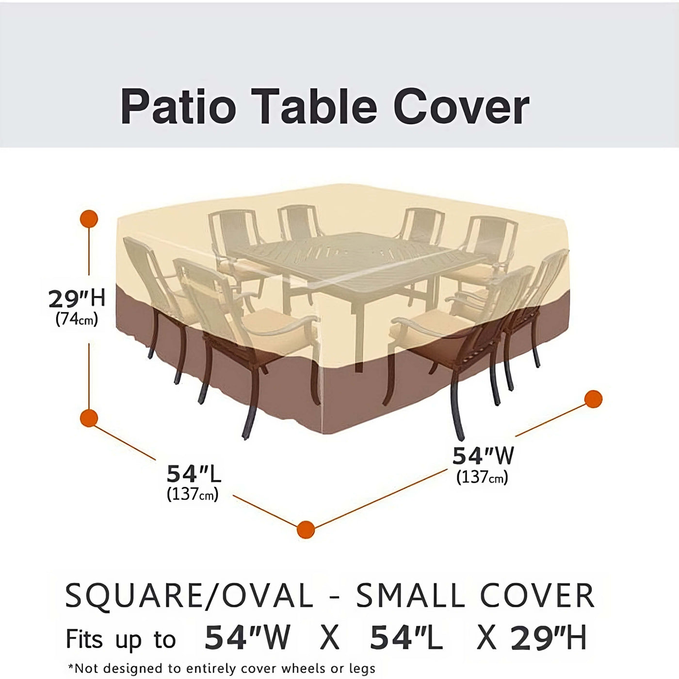 Outdoor Square Waterproof Patio Table Covers