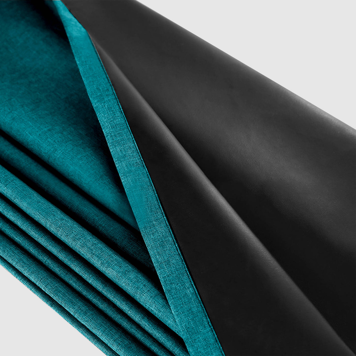 Heartcosy Blackout Curtains Cyan - Grommet Top & Bottom