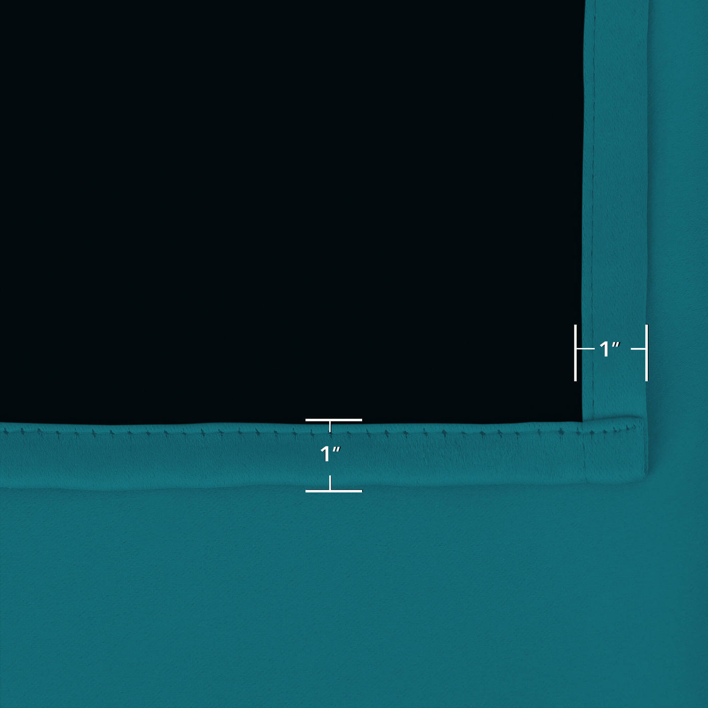 Heartcosy Blackout Curtains Cyan - Grommet Top