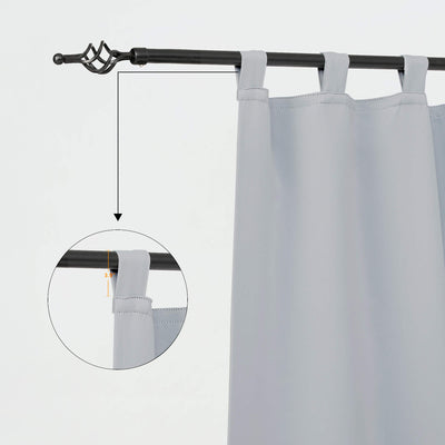 Heartcosy Blackout Curtains Greyish White - Tab Top