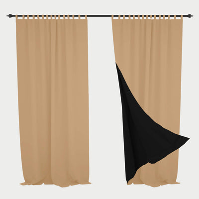 Heartcosy Blackout Curtains Biscotti Beige - Tab Top