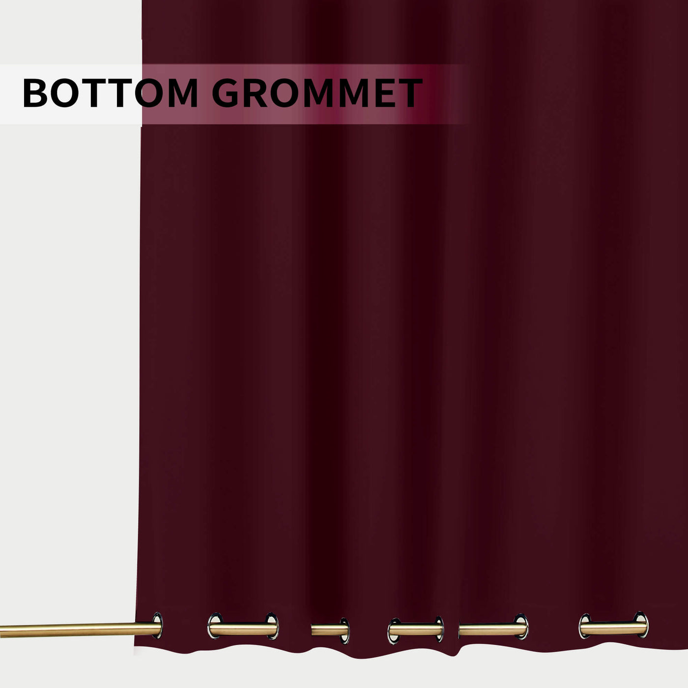 Heartcosy Blackout Curtains Wine Red - Grommet Top & Bottom