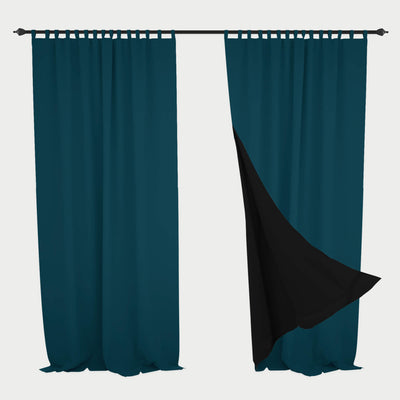 Heartcosy Blackout Curtains Dark Blue - Tab Top