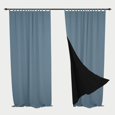 Heartcosy Blackout Curtains Blue - Tab Top