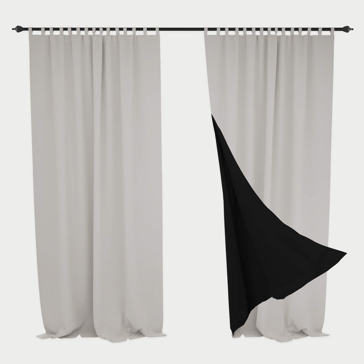 Heartcosy Blackout Curtains Beige - Tab Top