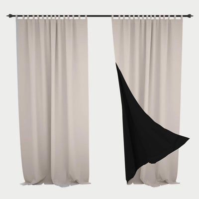 Heartcosy Blackout Curtains Dark Beige - Tab Top