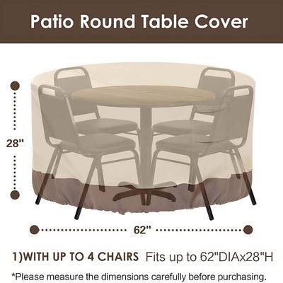 Outdoor Round Waterproof Patio Table Covers