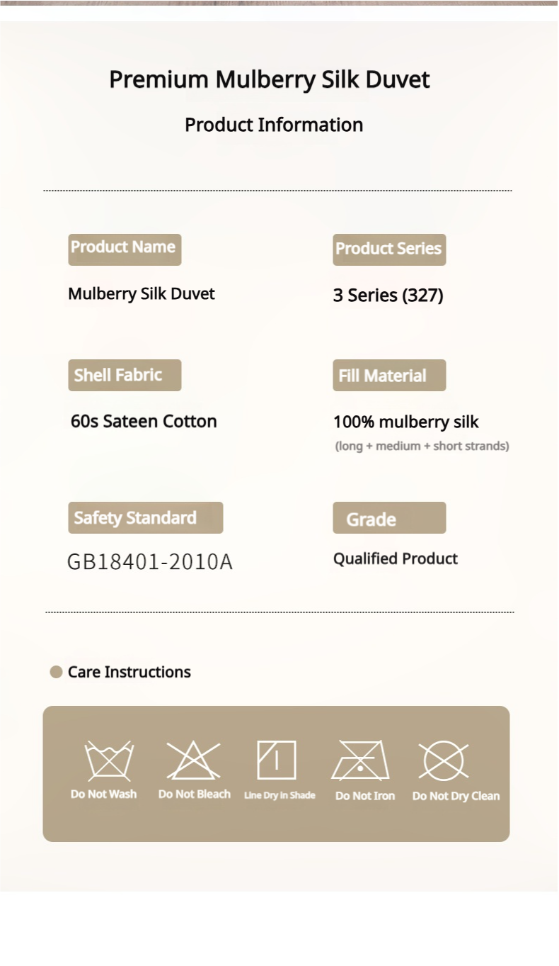 HEARTCOSY Mulberry Silk Duvet