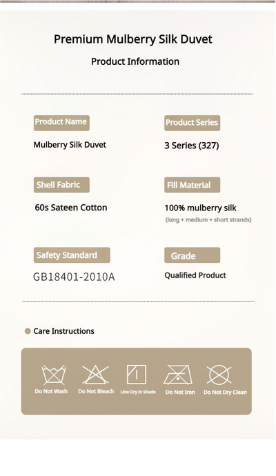 HEARTCOSY Mulberry Silk Duvet