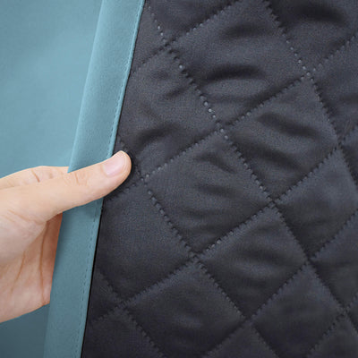 Insulated Outdoor Curtains for Winter - Sky Blue