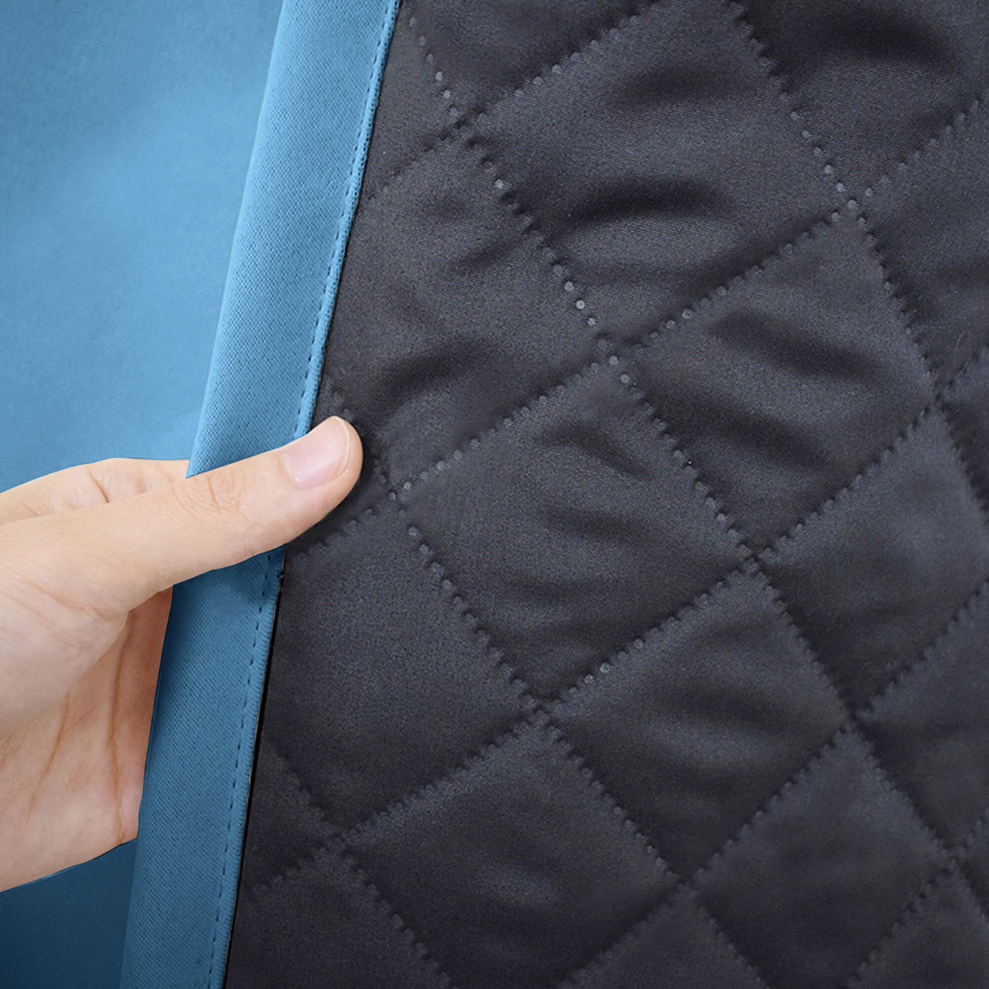 Insulated Outdoor Curtains for Winter - Cerulean Blue