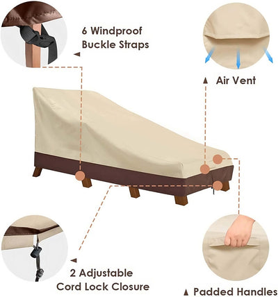 Outdoor Waterproof Patio Chaise Lounge Covers