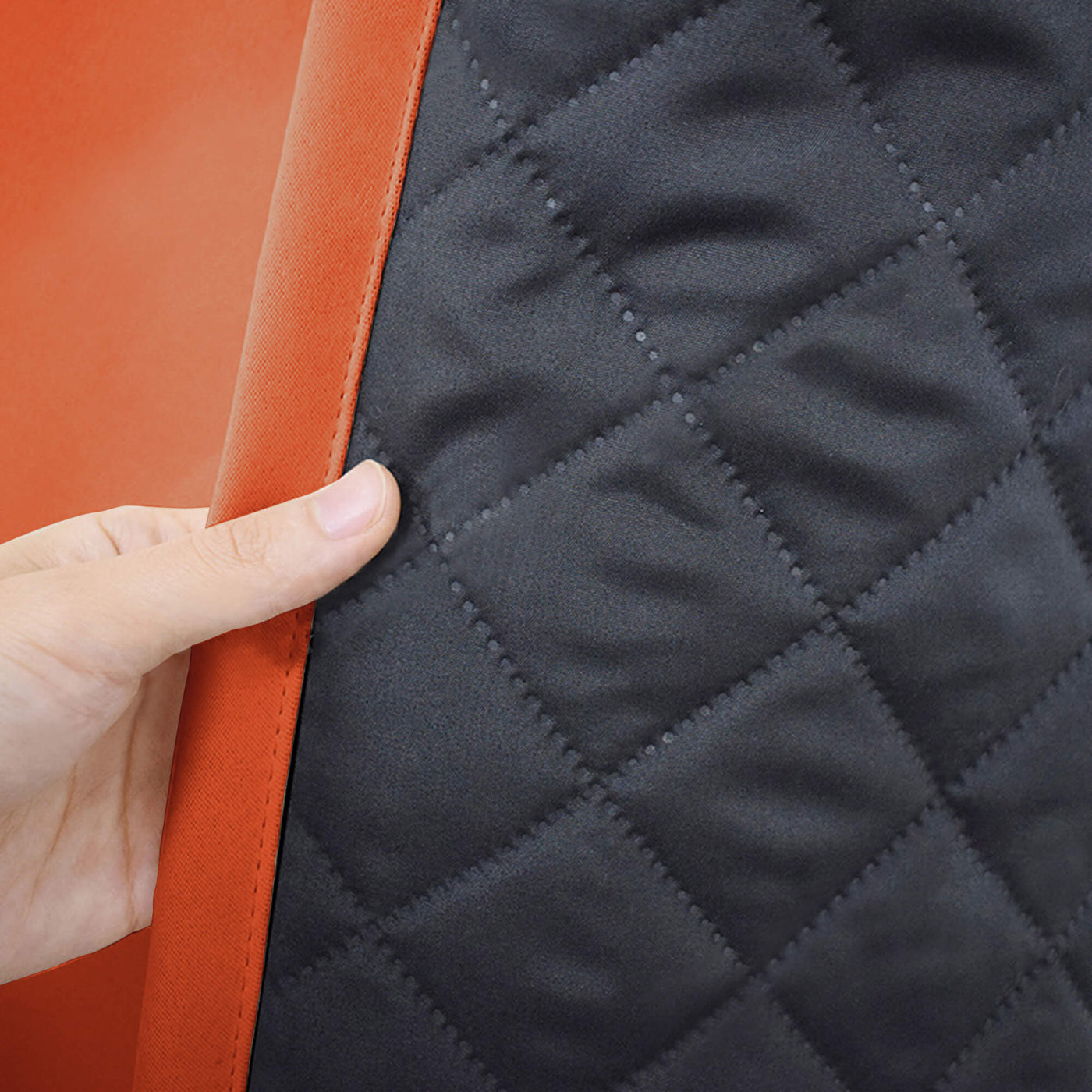 Insulated Outdoor Curtains for Winter - Orange