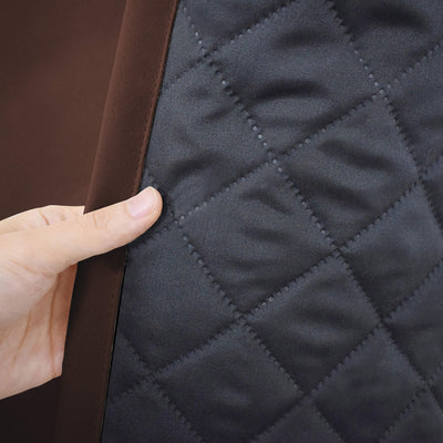 Insulated Outdoor Curtains for Winter - Dark Brown