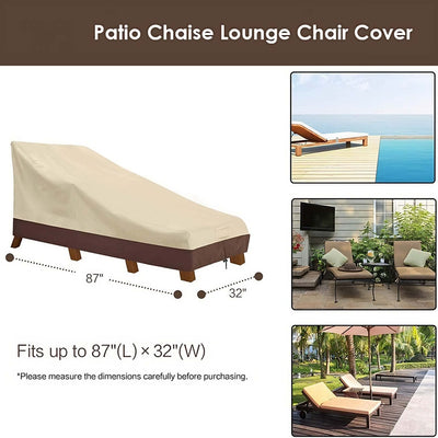 Outdoor Waterproof Patio Chaise Lounge Covers