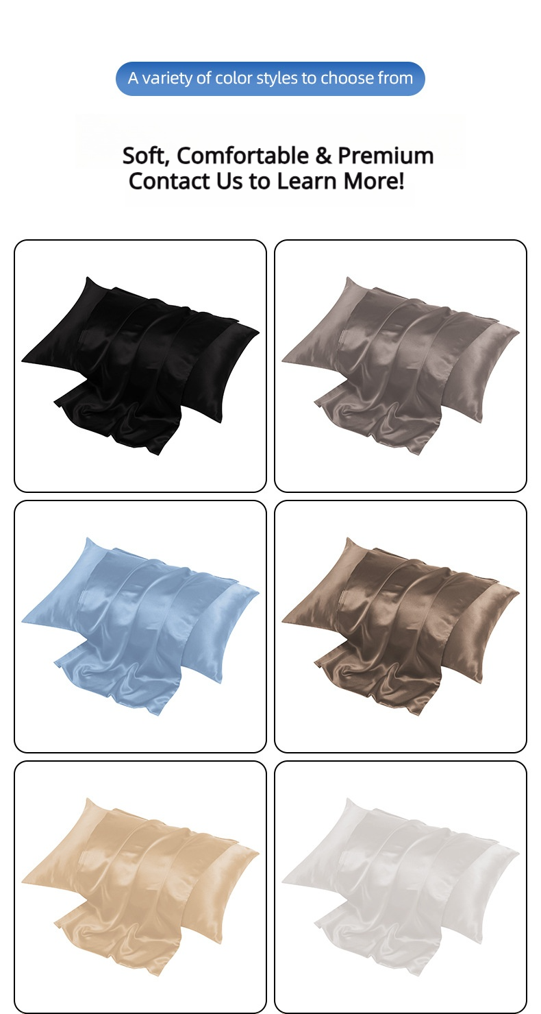 100% Mulberry Silk Pillowcase with Hidden Zipper - Double-Sided 22 Momme for Hair & Skin Care