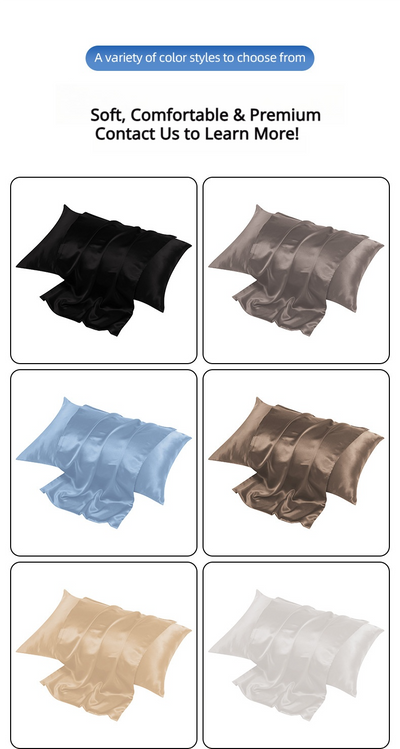 100% Mulberry Silk Pillowcase with Hidden Zipper - Double-Sided 22 Momme for Hair & Skin Care