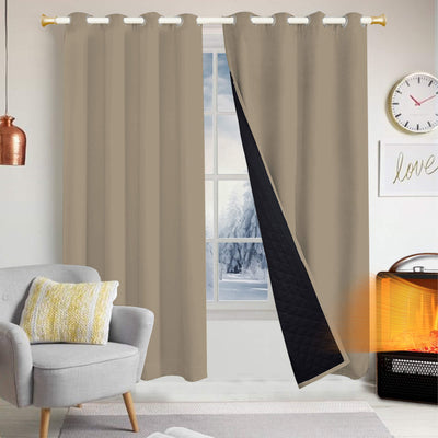 Insulated Outdoor Curtains for Winter - Creamy Beige