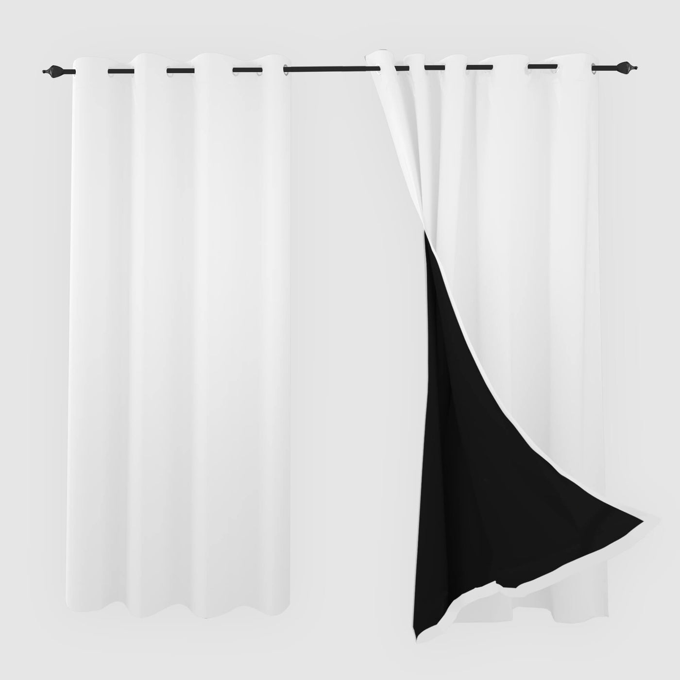 Heartcosy Blackout Curtains White - Grommet Top