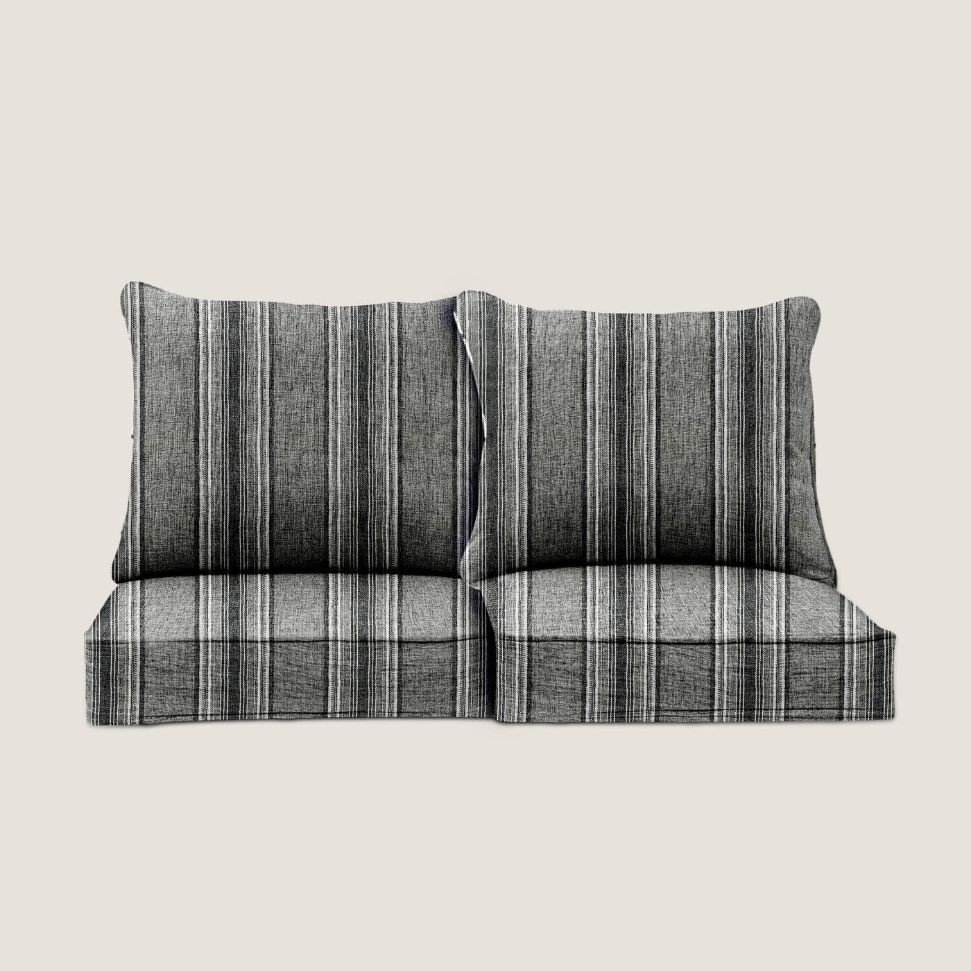 PENGI Outdoor Couch Cushion Set 2 Seats - Stripe