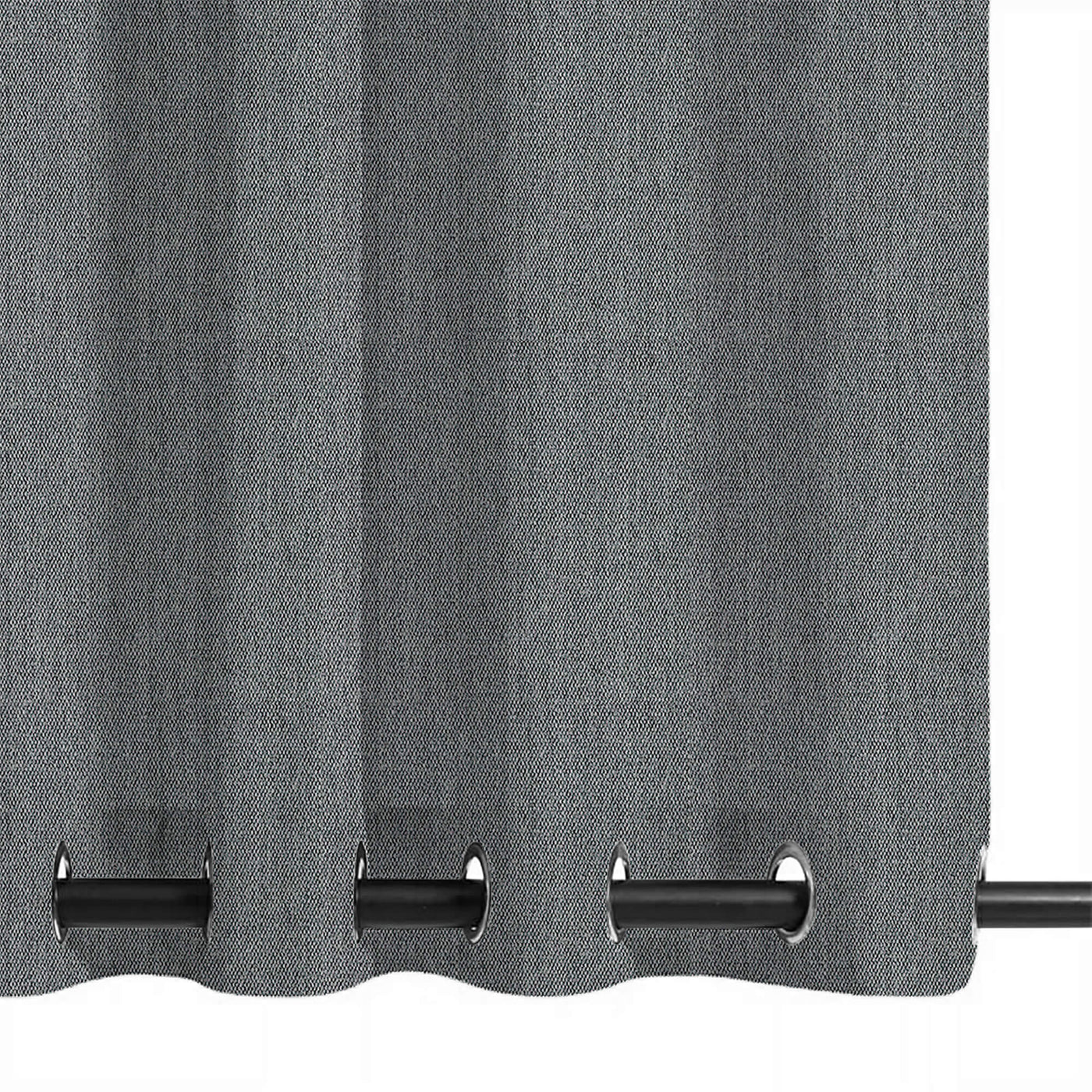 PENGI Outdoor Curtains Waterproof- Mix Charcoal Gray