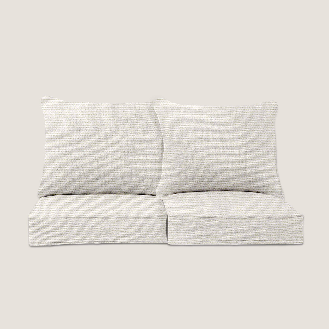 PENGI Outdoor Couch Cushion Set 2 Seats - Canvas