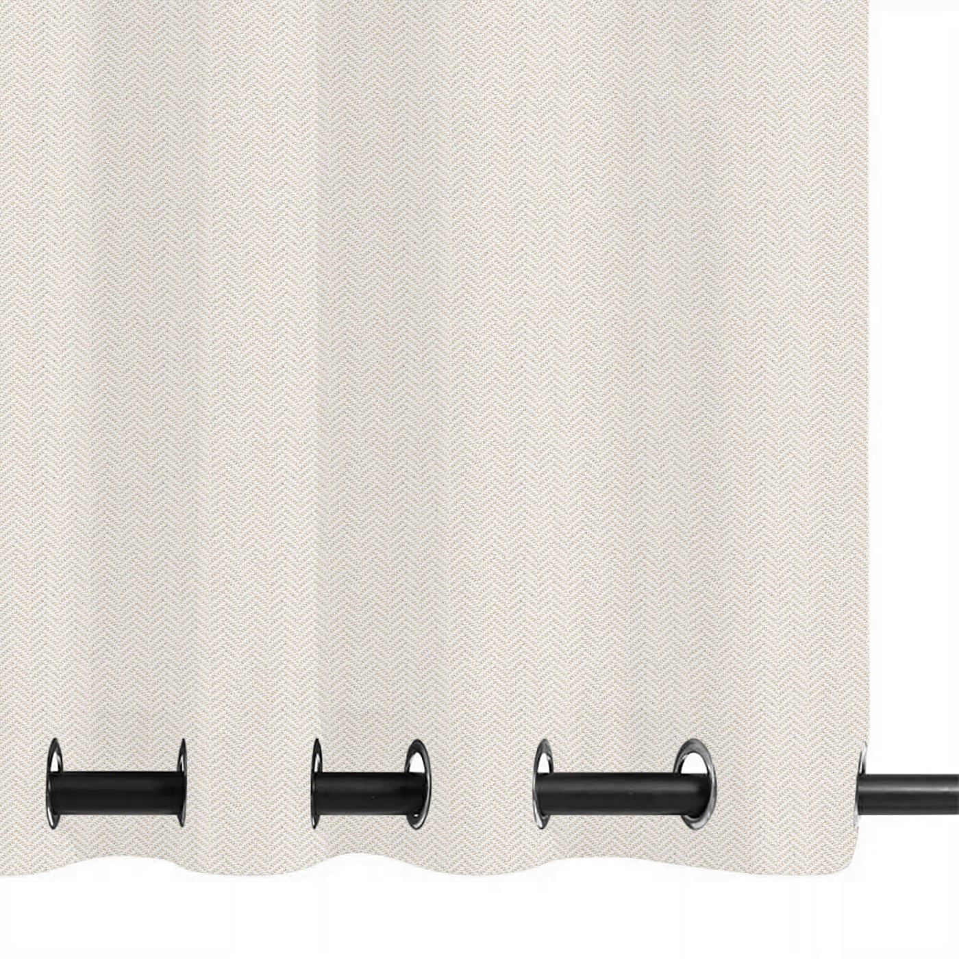PENGI Outdoor Curtains Waterproof- Herringbone Bleached Sand