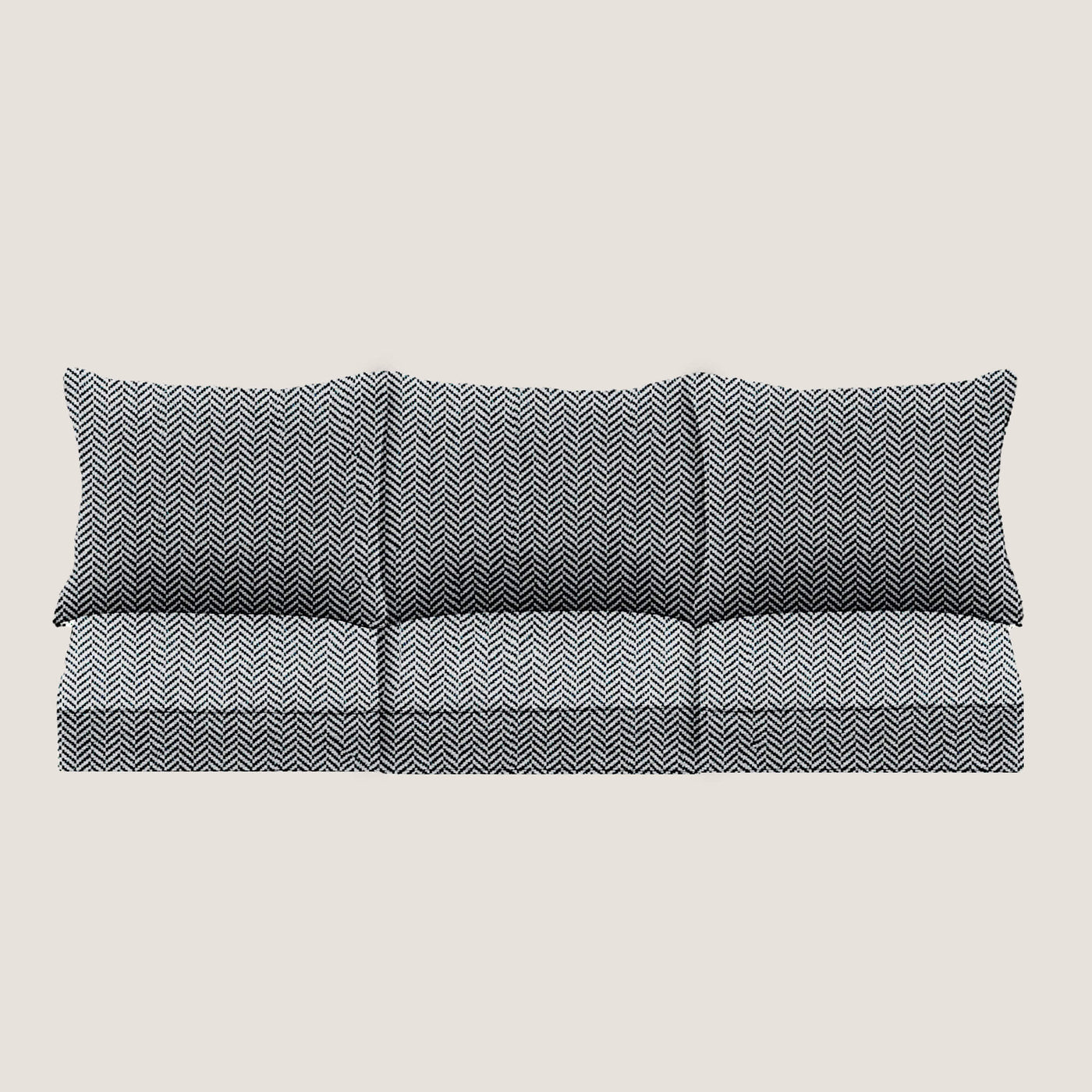 PENGI Outdoor Couch Cushion Set 3 Seats - Herringbone