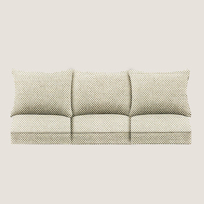 PENGI Outdoor Couch Cushion Set 3 Seats - Grid