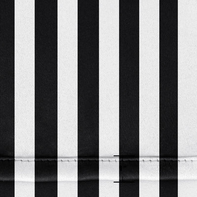 Striped Outdoor Curtains  Waterproof 1 Panel Crow Black