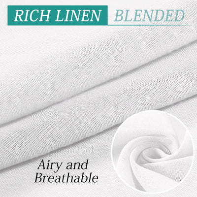 Outdoor Linen Waterproof Sheer Curtains Grommet Top