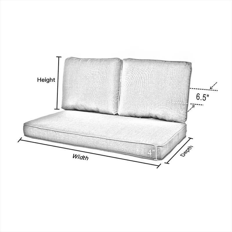 PENGI Outdoor Loveseat Cushion Set - Linen