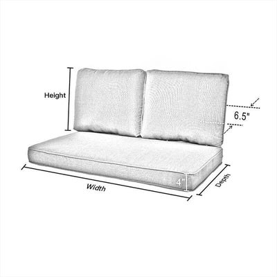 PENGI Outdoor Loveseat Cushion Set - Linen