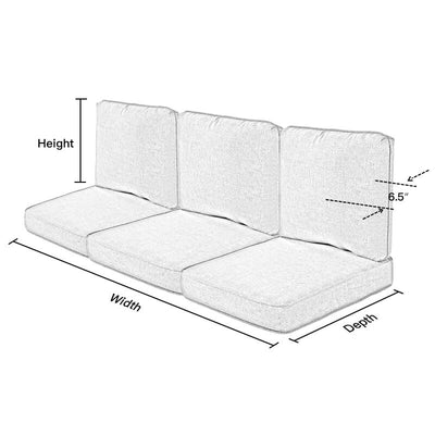 PENGI Outdoor Couch Cushion Set 3 Seats - Herringbone