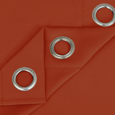 Outdoor Curtains Waterproof Grommet Top & Bottom 1 Panel - Orange