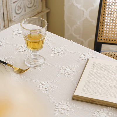 Lace Tablecloth with Embroidery