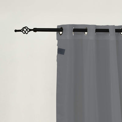 Outdoor Sheer Curtains Waterproof Grommet Top - Gray