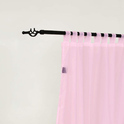 Outdoor Sheer Curtains Waterproof Velcro Tab Top - Pink