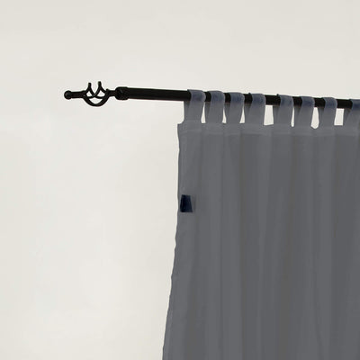 Outdoor Sheer Curtains Waterproof Velcro Tab Top - Gray