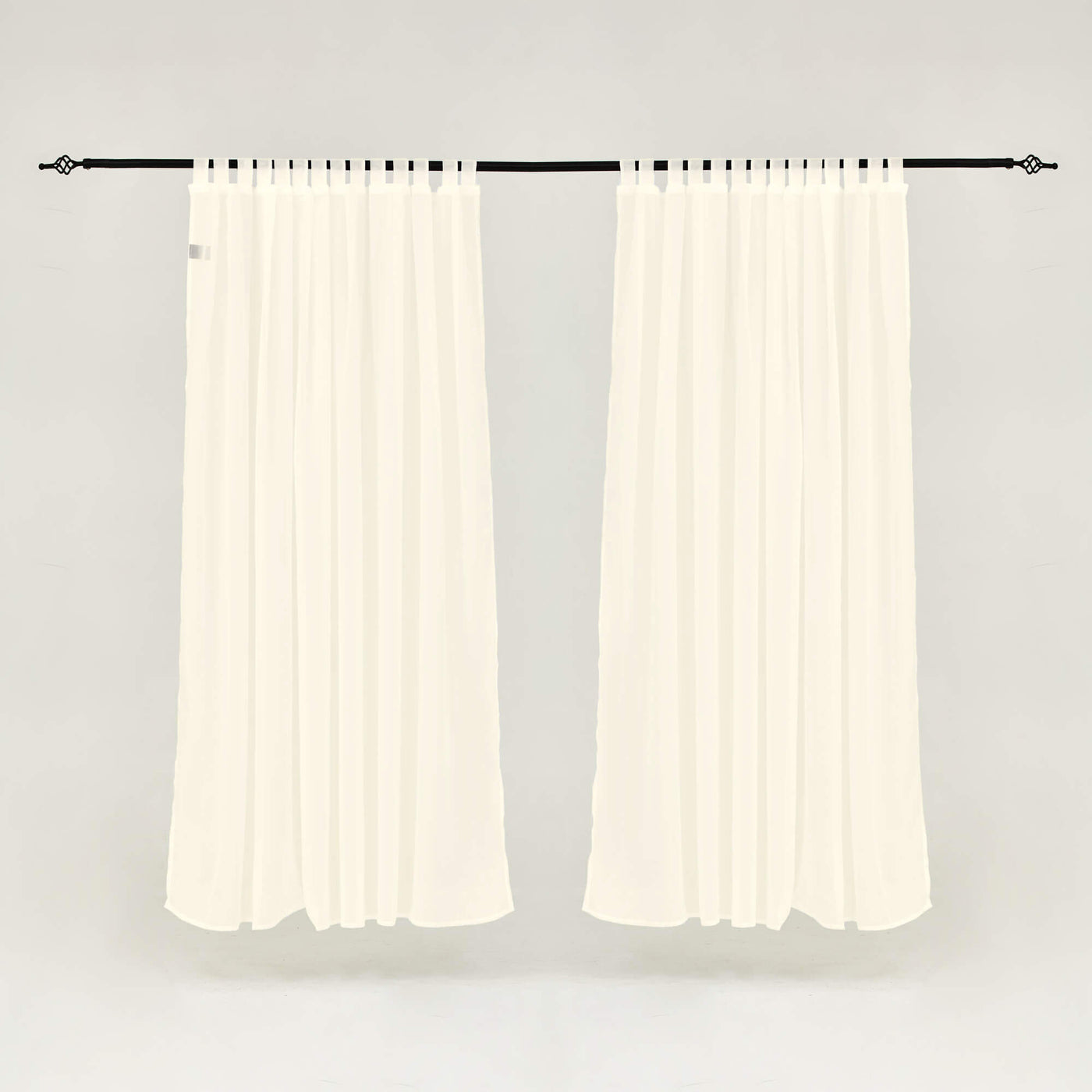 Outdoor Sheer Curtains Waterproof Velcro Tab Top - Beige