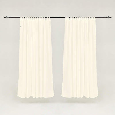 Outdoor Sheer Curtains Waterproof Velcro Tab Top - Beige