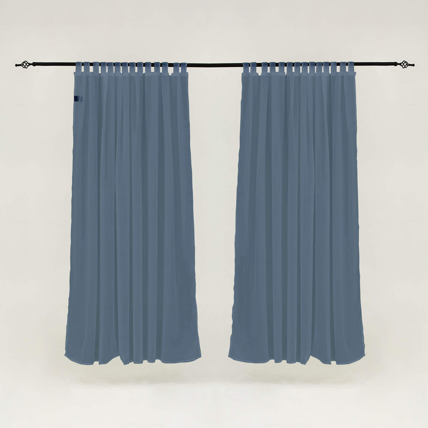 Outdoor Sheer Curtains Waterproof Velcro Tab Top - Pale blue