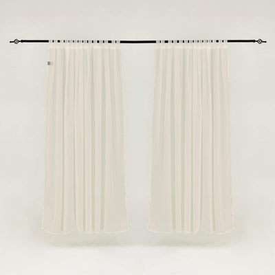 Outdoor Sheer Curtains Waterproof Velcro Tab Top - Flaxen