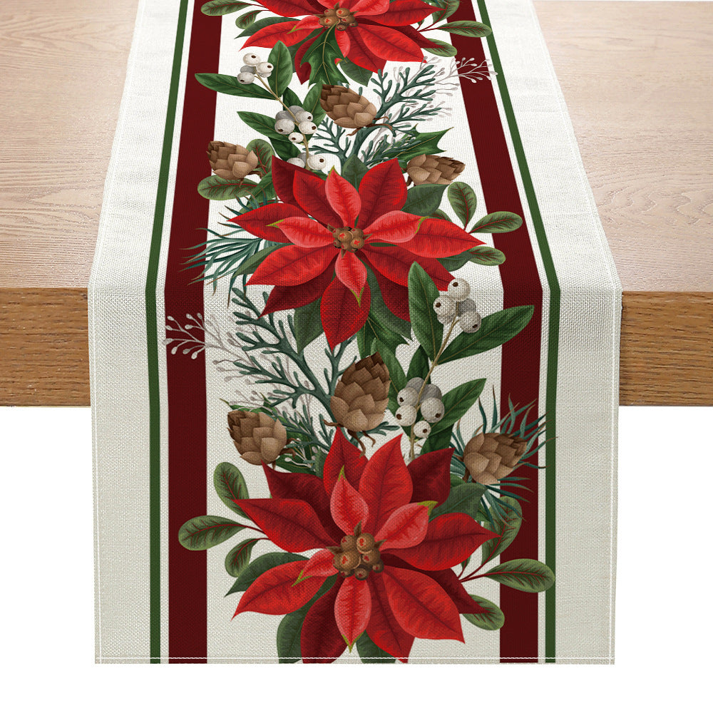 Christmas Linen Table Runner