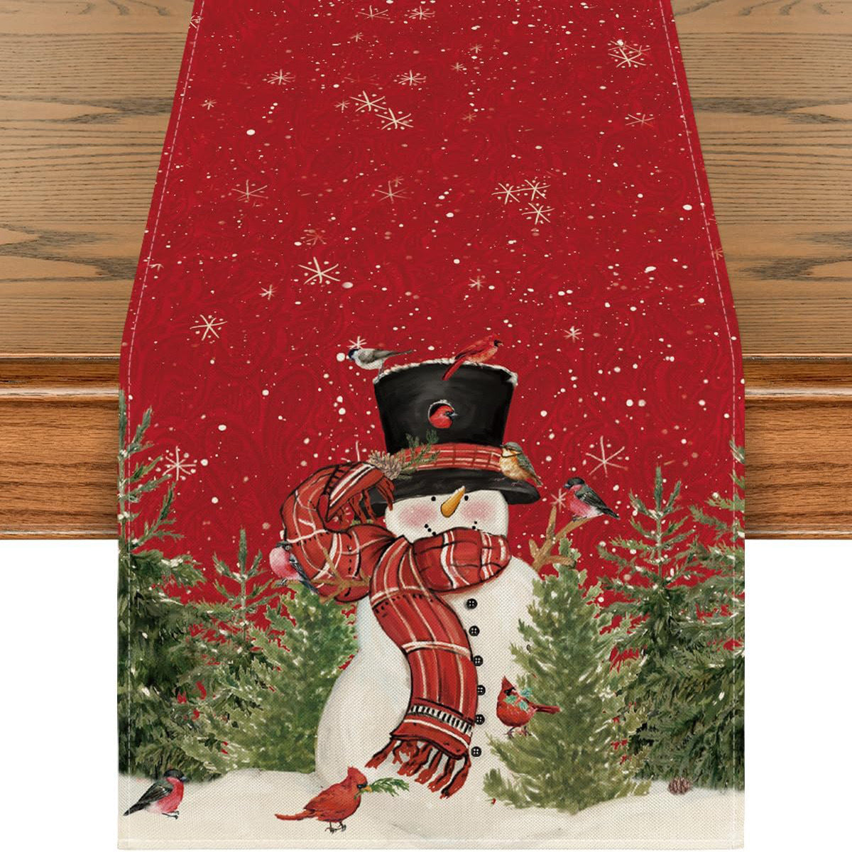 Table Runner with Christmas Pattern