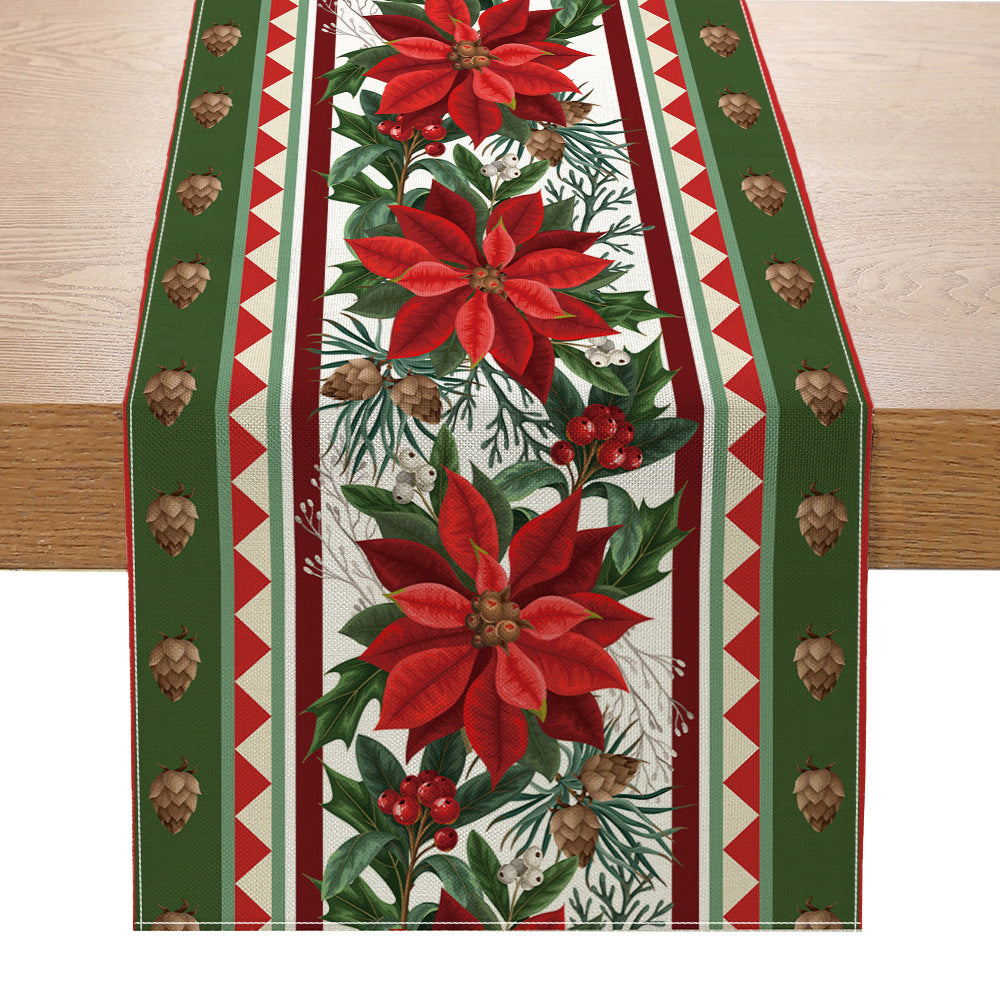 Christmas Linen Table Runner