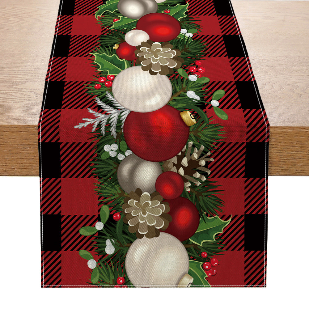 Christmas Linen Table Runner