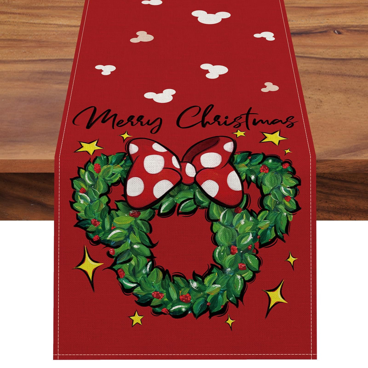 Table Runner with Christmas Pattern