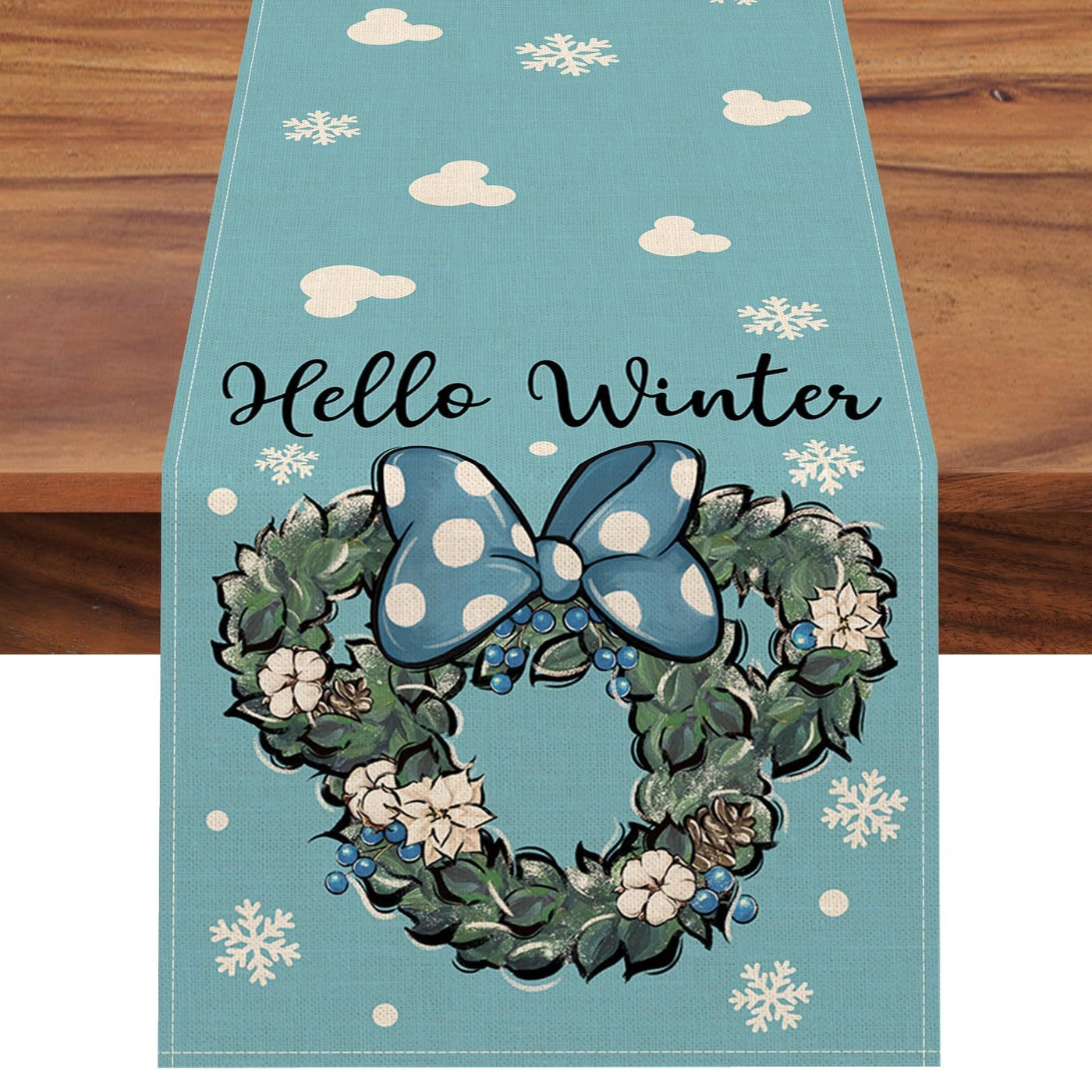 Table Runner with Christmas Pattern