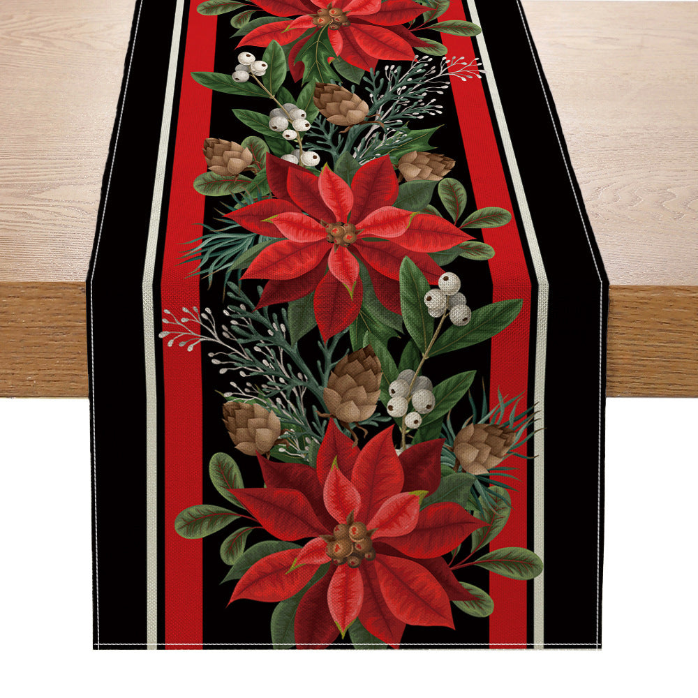 Christmas Linen Table Runner